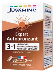 Juvamine Expert Autobronzant 3-en-1 H&acirc;le Naturel Activateur Bonne Mine et Action Anti-Oxydante 60 G&eacute;lules