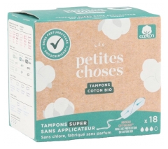 Les Petites Choses Tampon Coton Bio Flux Super 18 Tampons