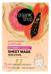 Organic Shop Masque Papier Goyave & Papaye Antioxydant & Anti-&Acirc;ge 1 Masque