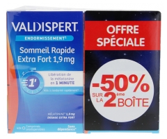 Valdispert Sommeil Rapide 1,9 mg Lot de 2 x 40 Comprim&eacute;s