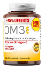 Om3 Huile de Poissons Sauvages 120 Capsules + 30 Offertes