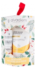 Alvadiem Coffret Stick L&egrave;vres Hydratant 4 Grammes et Cr&egrave;me Mains Hydratante 30 ML