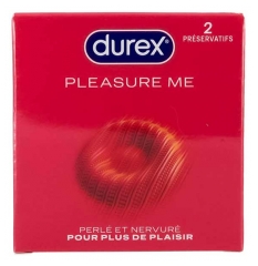 Durex Pleasure Me 2 Pr&eacute;servatifs Perl&eacute; et Nervur&eacute;