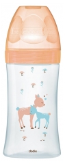 Dodie Biberon Anti-Colique Sensation+ Verre - 270 ml - Beige Biche - 0-6 Mois - T&eacute;tine Plate D&eacute;bit 2