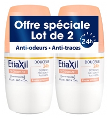 Etiaxil D&eacute;odorant Douceur 24H Peaux Sensibles Roll-On Lot 2 x 50 ml