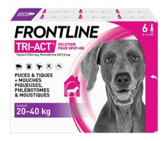 Frontline Tri-Act Chiens 20-40Kg 6 Pipettes