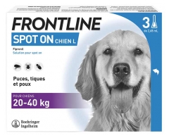 Frontline Spot-On Chien L (20 40 Kg) 3 Unit&eacute;s