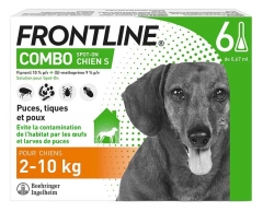 Frontline Combo Pour Chien de 2 &agrave; 10 kg 6 Pipettes