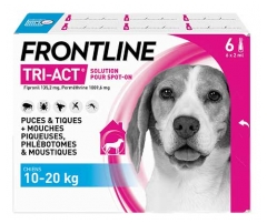 Frontline Tri-Act Chiens 10-20Kg 6 Pipettes