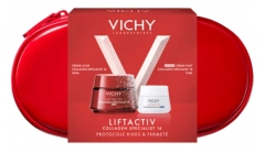 Vichy LiftActiv Collagen Specialist 16 Signes de l'&Acirc;ge Cr&egrave;me Jour 50 ml + Cr&egrave;me Nuit 15 ml et sa Trousse Offertes