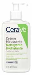 CeraVe Cr&egrave;me Moussante Nettoyante Hydratante Visage Peaux Normales &agrave; S&egrave;ches 236 ml