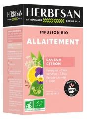 Herbesan Infusion Allaitement Saveur Citron Bio 20 Sachets