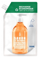 Savon Le Naturel Extra Pur de Marseille &agrave; la Fleur d'Oranger Recharge 500 ML