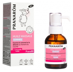Pranar&ocirc;m PranaBB Huile Massage Sommeil D&egrave;s 3 Kg Bio 30 ml