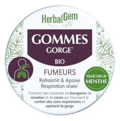 HerbalGem Gorge Gommes Fumeurs Rafra&icirc;chit et Apaise Bio 45 g