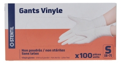 Stentil Gants Vinyle Non Poudr&eacute;s Non St&eacute;riles 100 Gants