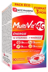 Fort&eacute; Pharma Multivit 4 g &Eacute;nergie Pack 3 Mois 90 Comprim&eacute;s Bicouches