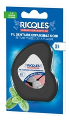 Ricql&egrave;s Fil Dentaire Expansible Noir Menthe Poivr&eacute;e 30 m