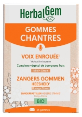 HerbalGem Gommes Chantres Adoucit et Apaise Bio 24 Gommes
