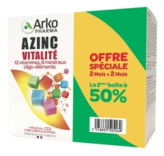 Arkopharma Azinc Vitalit&eacute; Adulte Lot de 2 x 120 G&eacute;lules