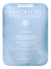 Sanoflore D&eacute;odorant Fra&icirc;cheur 24H Coton Recharge Biologique 50 ML