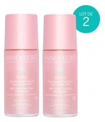 Sanoflore D&eacute;odorant Fra&icirc;cheur 48H Flora Bio Lot 2 x 50 ML