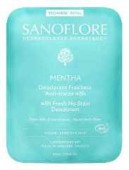 Sanoflore D&eacute;odorant Fra&icirc;cheur 48H Mentha Recharge Biologique 50 ML