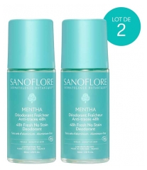 Sanoflore D&eacute;odorant Fra&icirc;cheur 48H Mentha Bio Lot 2 x 50 ML