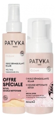 PATYKA Clean Huile D&eacute;maquillante &Eacute;clair Bio 150 ml + Mousse Nettoyante D&eacute;tox Bio 150 ml 
