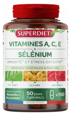 Superdiet Vitamines A, C, E & S&eacute;l&eacute;nium Compl&eacute;ment Alimentaire 150 G&eacute;lules