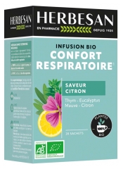 Herbesan Infusion Respiratoire Saveur Citron Bio 20 Sachets