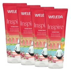 Weleda Cr&egrave;me de Douche Inspire Grenade Voluptueuse Lot de 4 x 200 ml