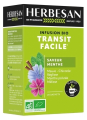 Herbesan Infusion Transit Facile Saveur Menthe Bio 20 Sachets