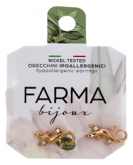 Farma Bijoux Boucles d'Oreilles Hypoallerg&eacute;niques Salamandres avec Cristaux Peaux Sensibles