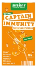 Purasana Superfood Hydratation Captain Immunity 10 Sticks de 4,5 g