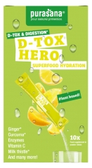 Purasana Superfood Hydratation D-Tox Hero 10 Sticks de 4,5 g