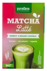 Purasana Matcha Latt&eacute; Bio 6 Sticks de 10 g