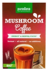 Purasana Mushroom Coffee Bio 6 Sticks de 3 g
