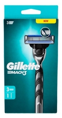 Gillette Mach3 1 Rasoir + 3 Lames de Rechange
