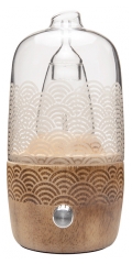 Le Comptoir Aroma Diffuseur d'Huile Essentielle Osaka Verre & Bois N&eacute;bulisation