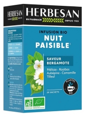 Herbesan Infusion Nuit Paisible Saveur Bergamote Bio 20 Sachets
