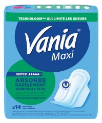 Vania Serviettes Hygi&eacute;niques Maxi Super 14 Serviettes
