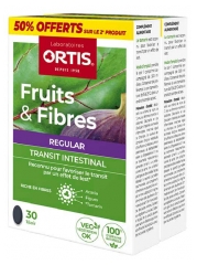 Ortis Fruits & Fibres Regular Transit Intestinal 2 Mois 2 x 30 Comprim&eacute;s