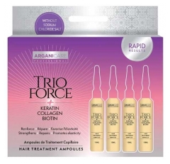 Arganicare Trio Force Ampoule de Traitement Capillaire 4 Ampoules de 10 ml