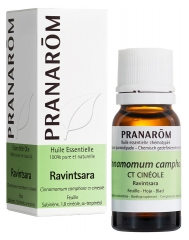 Pranar&ocirc;m Huile Essentielle Ravintsara Cinnamomum Camphora Ct Cin&eacute;ole Feuille Hect 10 ml