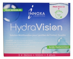 Laboratoire Innoxa Solution Lentilles Pack &Eacute;co 3 x 360 ml + 100 ml