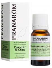Pranar&ocirc;m Huile Essentielle Cannelier de Chine Cinnamomum Cassia Rameau Feuill&eacute; Hect 10 ml