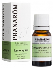 Pranar&ocirc;m Huile Essentielle Lemongrass Cymbopogon Citratus Partie A&eacute;rienne Hect 10 ml