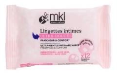 MKL Green Nature Lingettes Intimes Ultra-Douces Fra&icirc;cheur & Confort 12 Lingettes