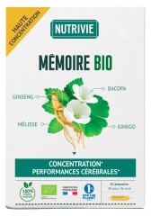 Nutrivie Complexe M&eacute;moire Bio 20 Ampoules de 10 ml